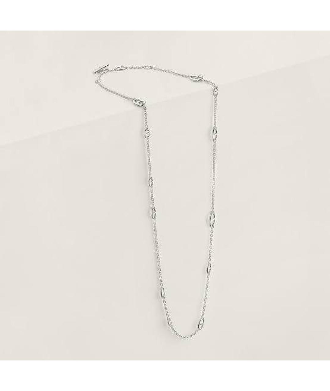 HERMES Серебряное серебряное колье, фото 7