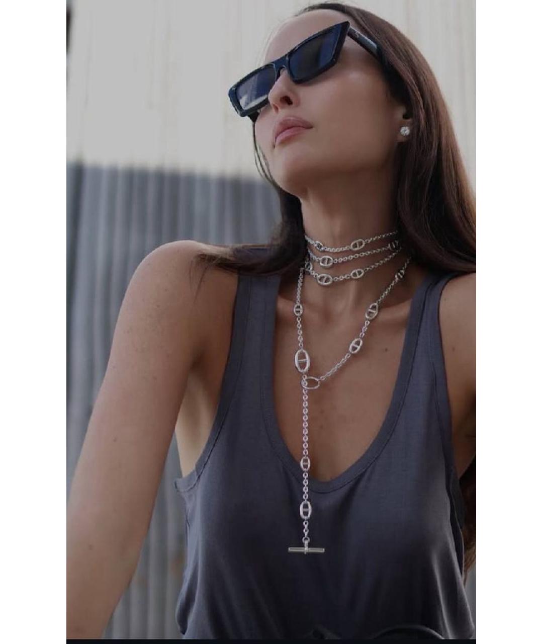 HERMES Серебряное серебряное колье, фото 5