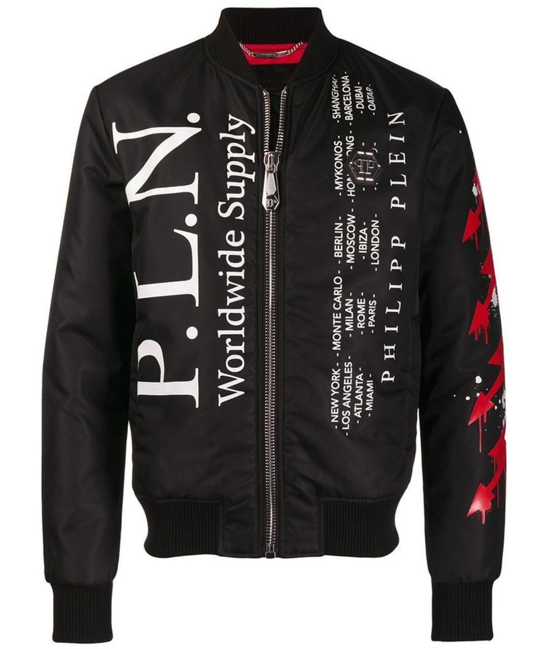 PHILIPP PLEIN Черная атласная куртка, фото 1