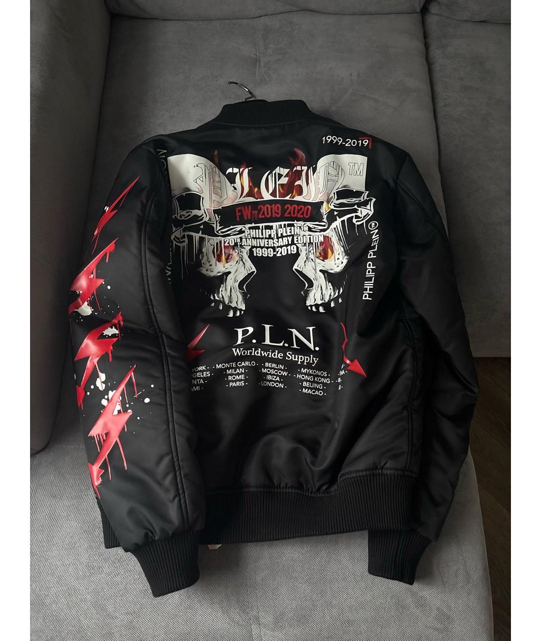 PHILIPP PLEIN Черная атласная куртка, фото 2