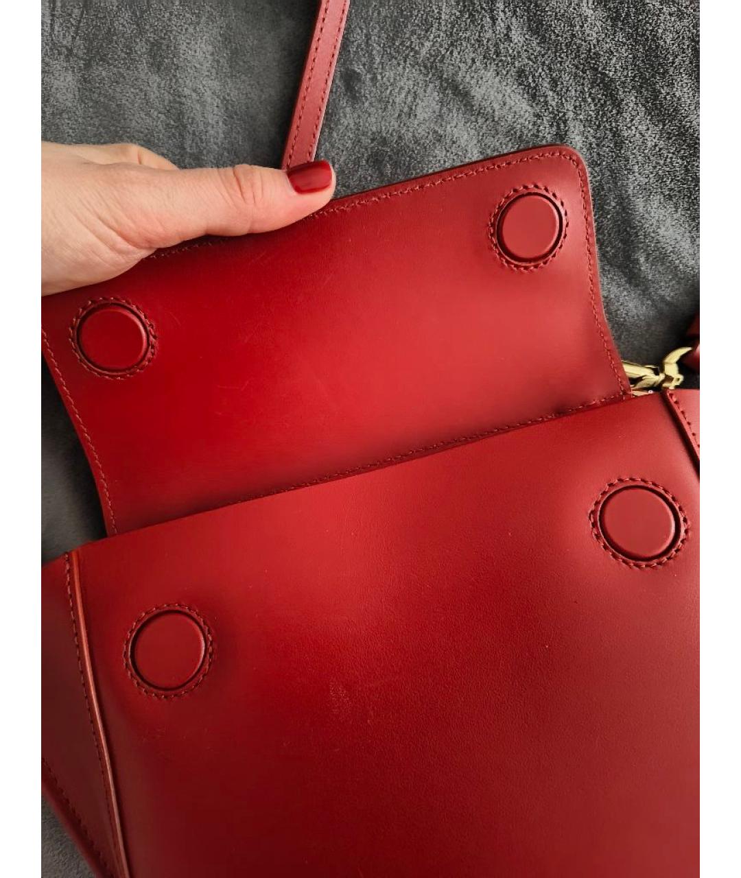 WANDLER Бордовая кожаная сумка через плечо, фото 3