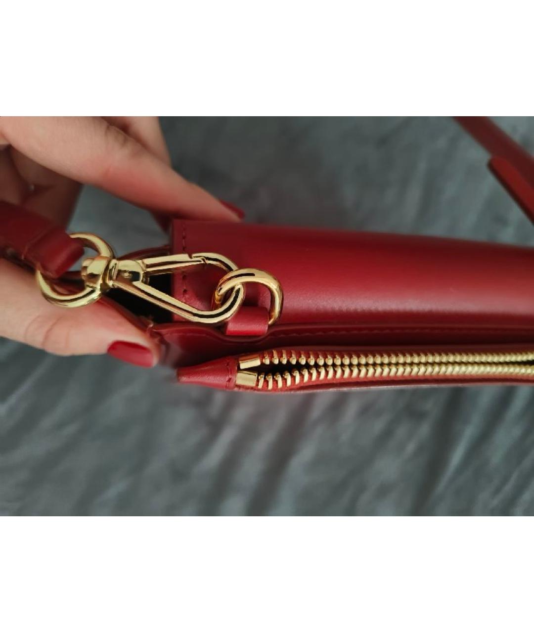 WANDLER Бордовая кожаная сумка через плечо, фото 8