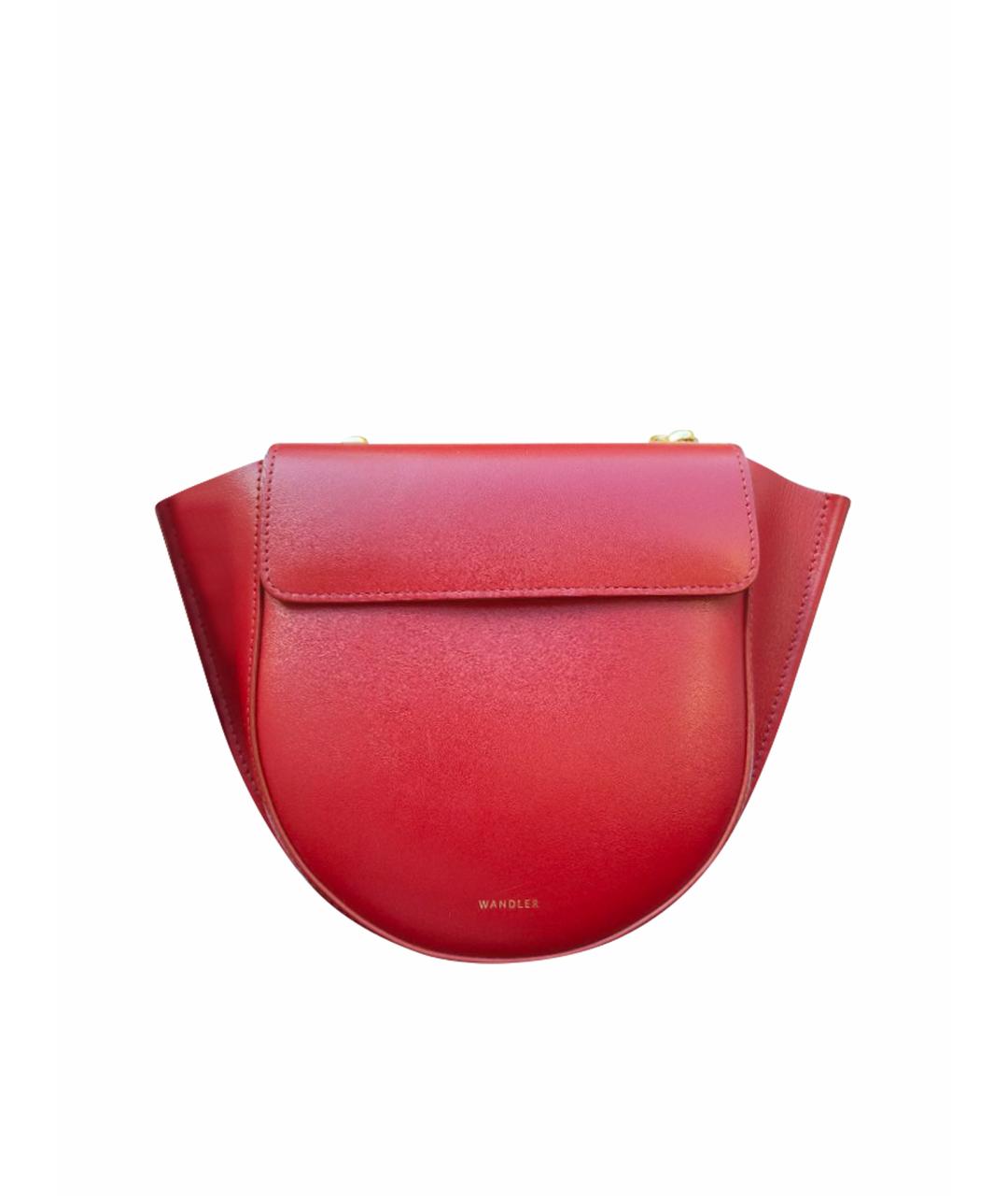 WANDLER Бордовая кожаная сумка через плечо, фото 1