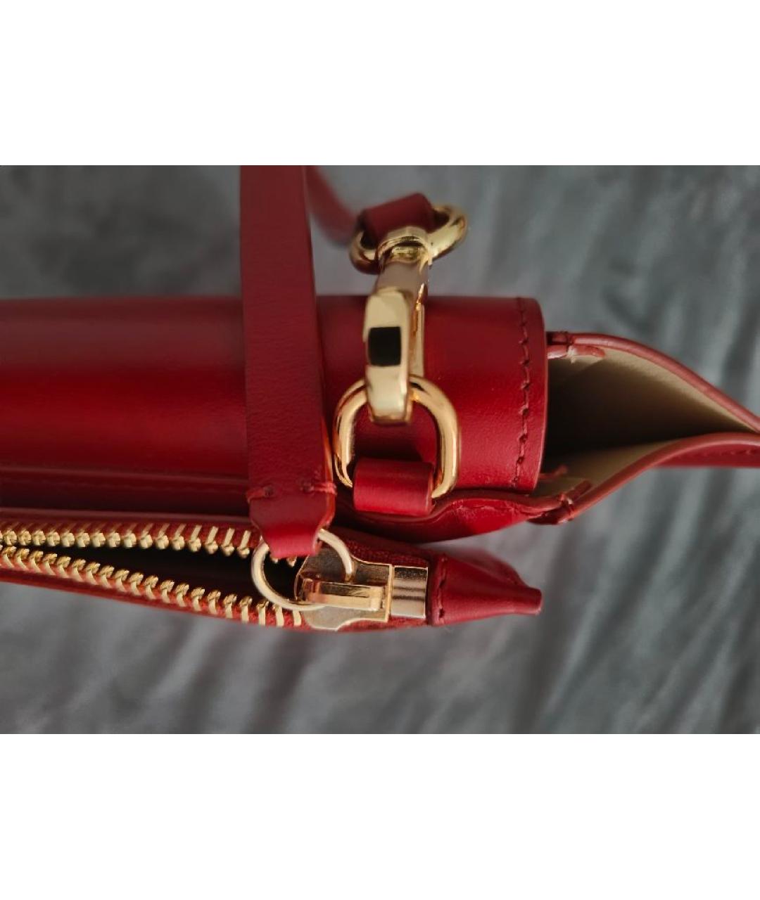 WANDLER Бордовая кожаная сумка через плечо, фото 9