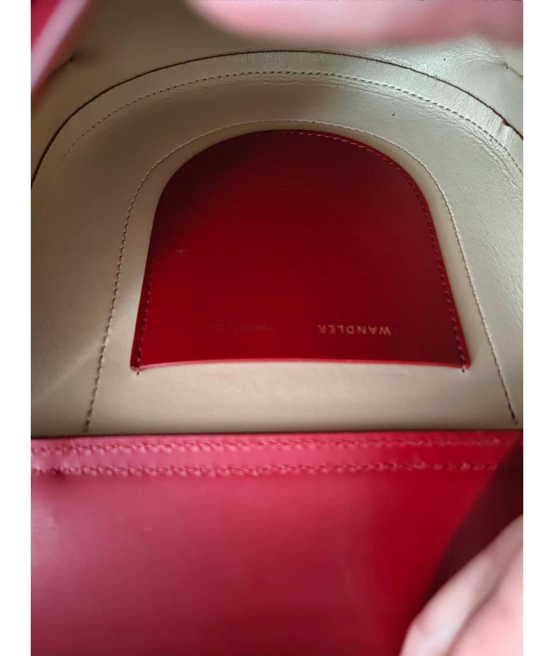 WANDLER Бордовая кожаная сумка через плечо, фото 5