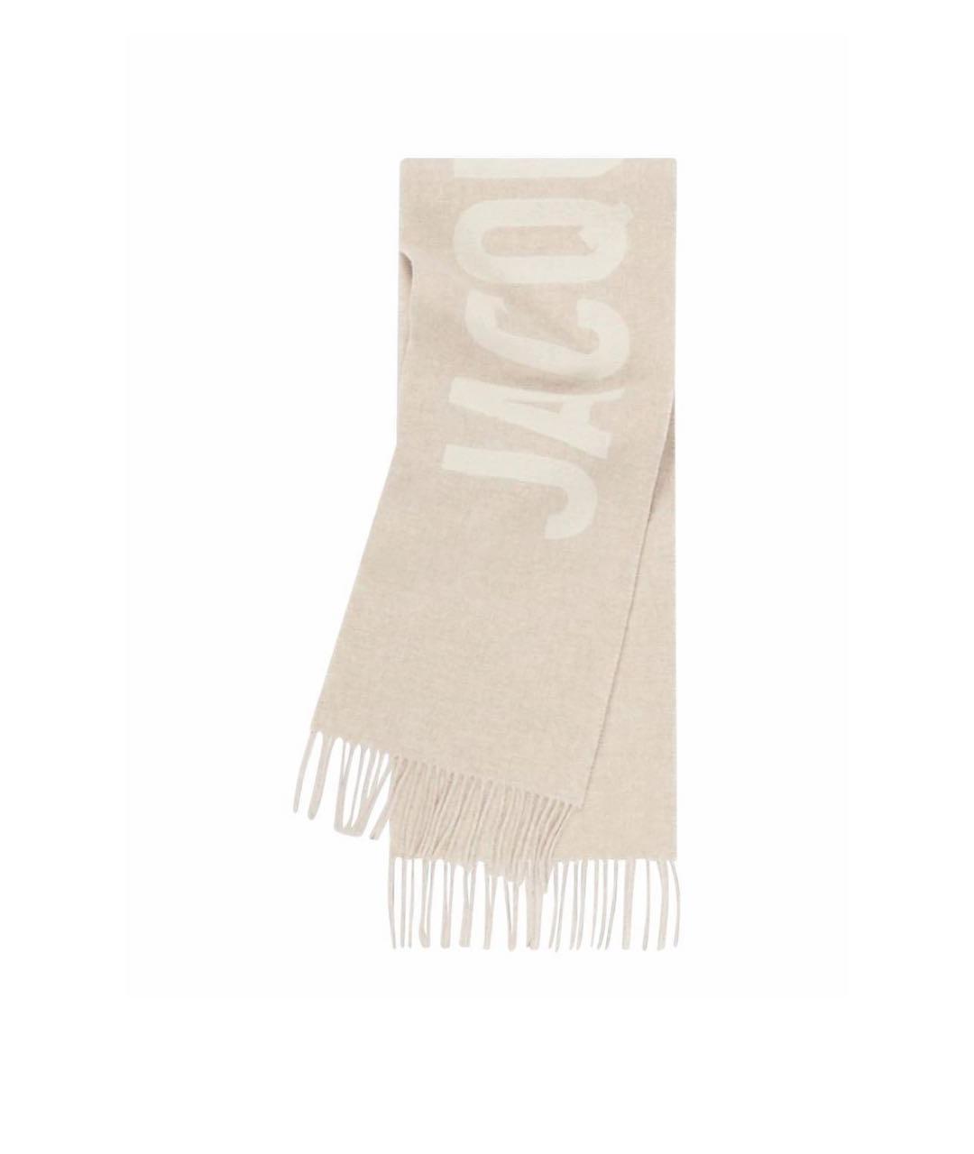 JACQUEMUS Бежевый шерстяной шарф, фото 1