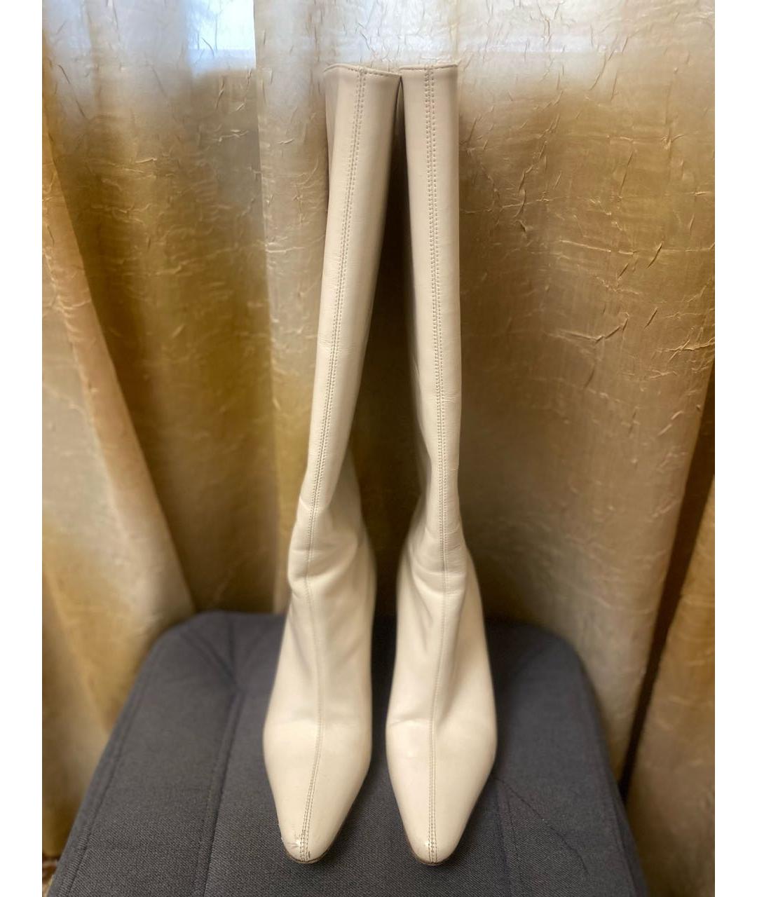 BY FAR Белые кожаные сапоги, фото 3