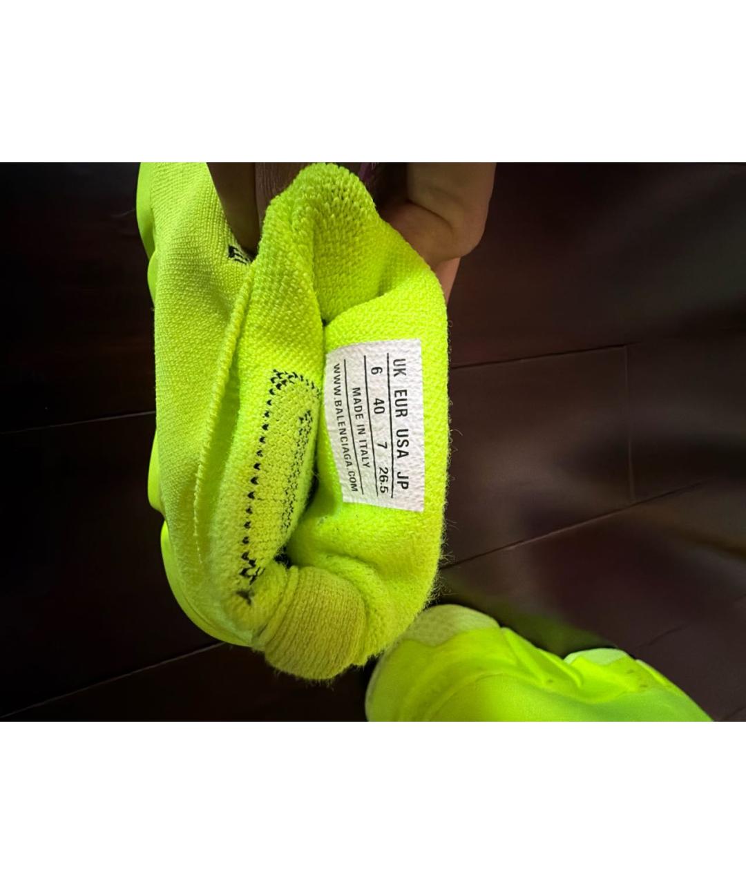 BALENCIAGA Салатовые текстильные кроссовки, фото 5