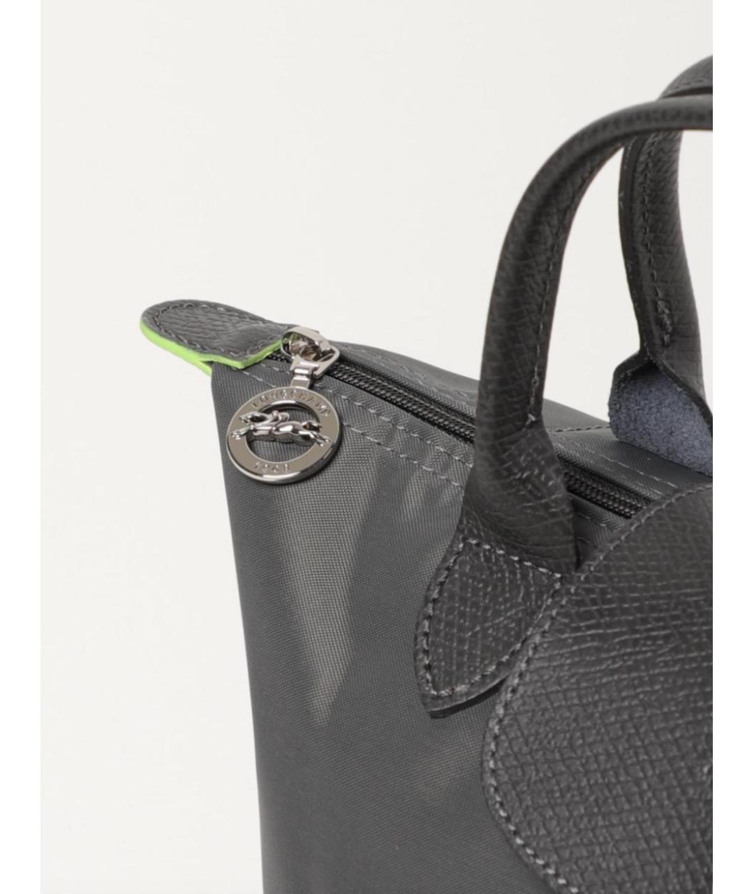 LONGCHAMP Серая тканевая сумка тоут, фото 3