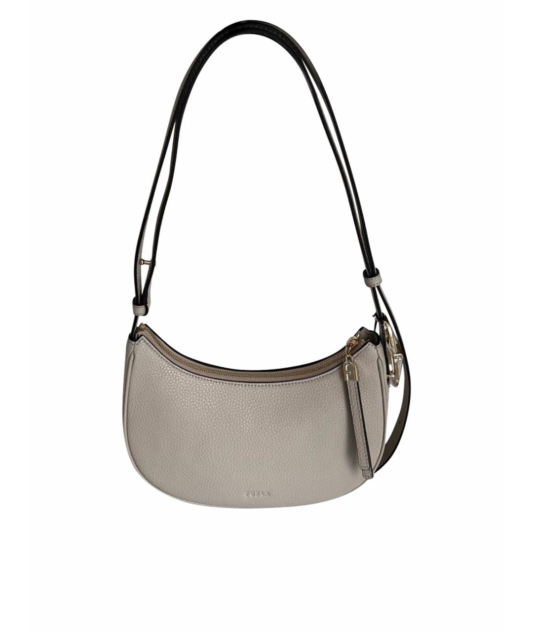 FURLA Бежевая кожаная сумка через плечо, фото 1