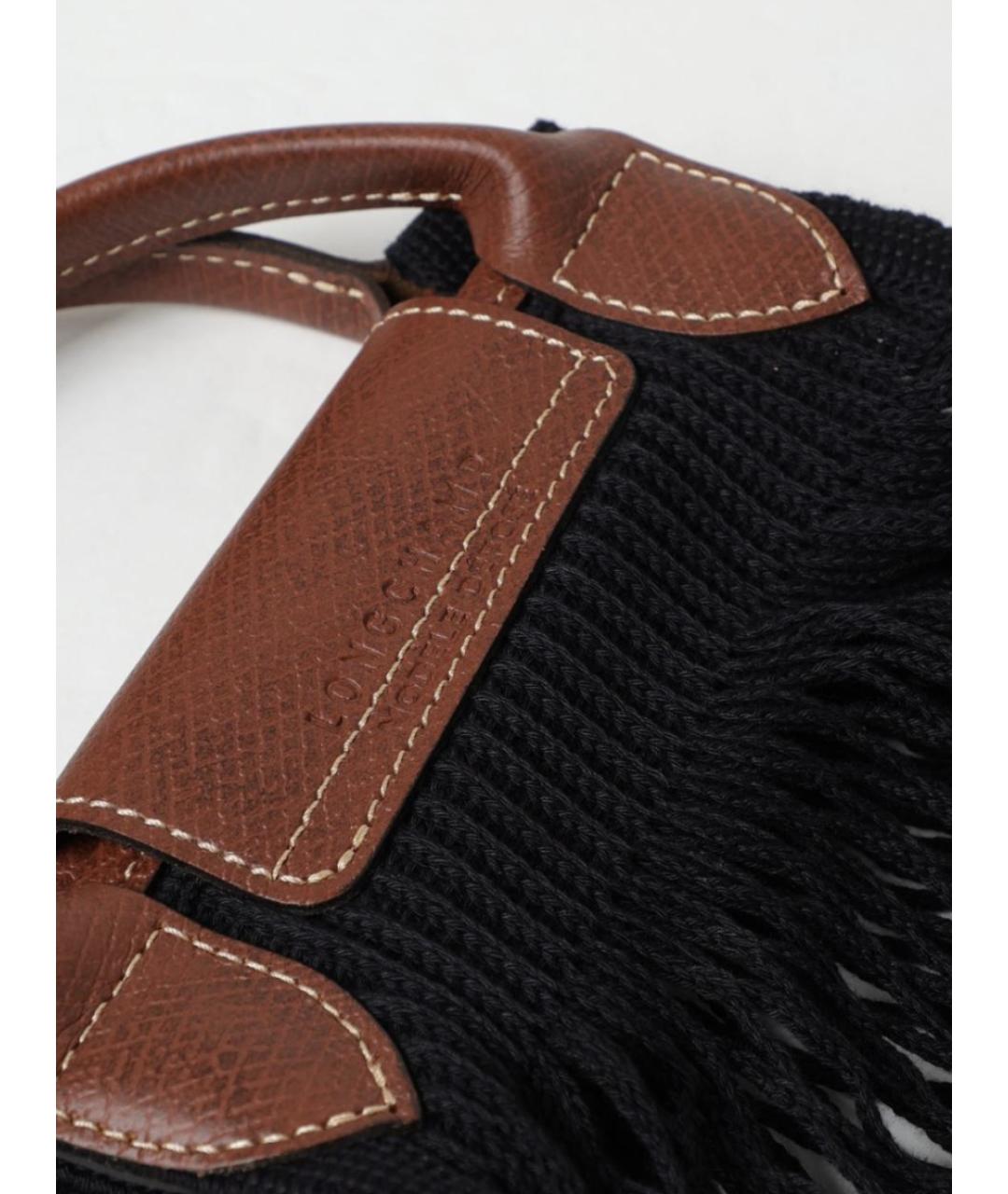 LONGCHAMP Черная тканевая сумка тоут, фото 3