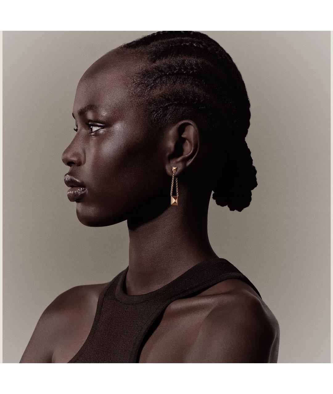 HERMES Золотые серьги из розового золота, фото 2