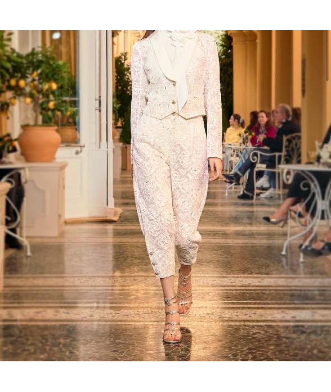 CHANEL Белые хлопковые брюки узкие, фото 3