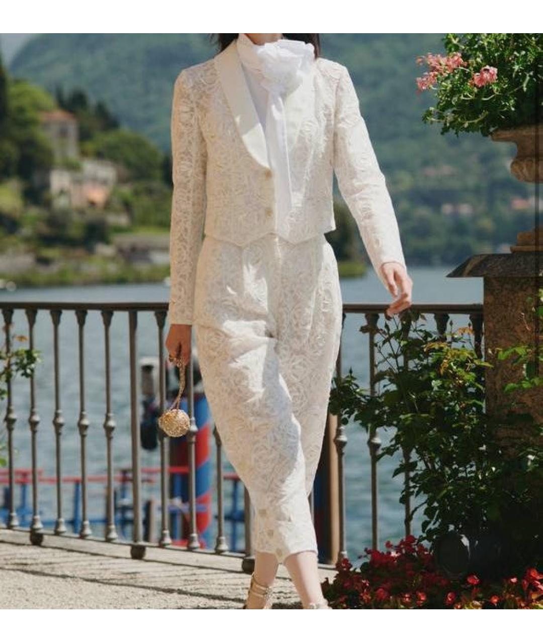 CHANEL Белые хлопковые брюки узкие, фото 2