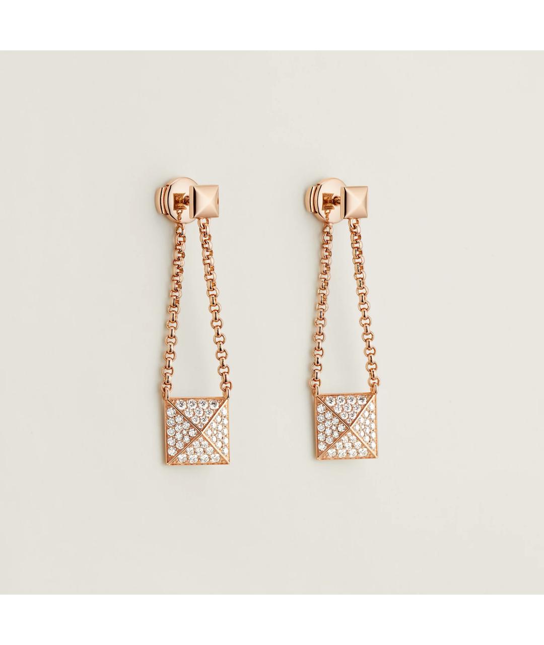 HERMES Золотые серьги из розового золота, фото 3