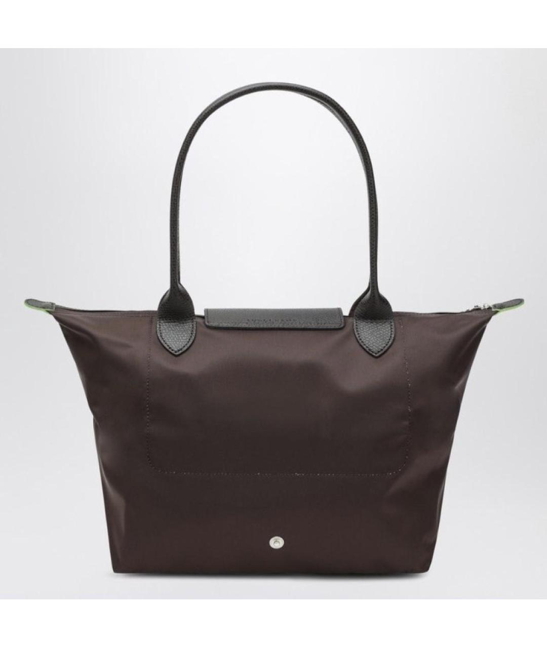 LONGCHAMP Коричневая тканевая сумка тоут, фото 2