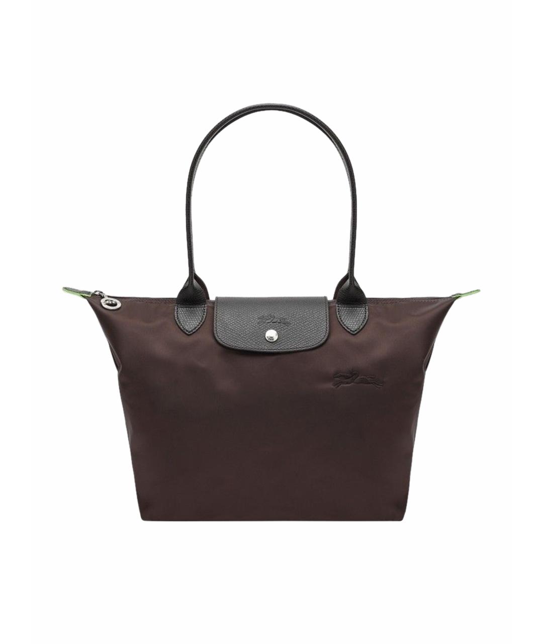 LONGCHAMP Коричневая тканевая сумка тоут, фото 1