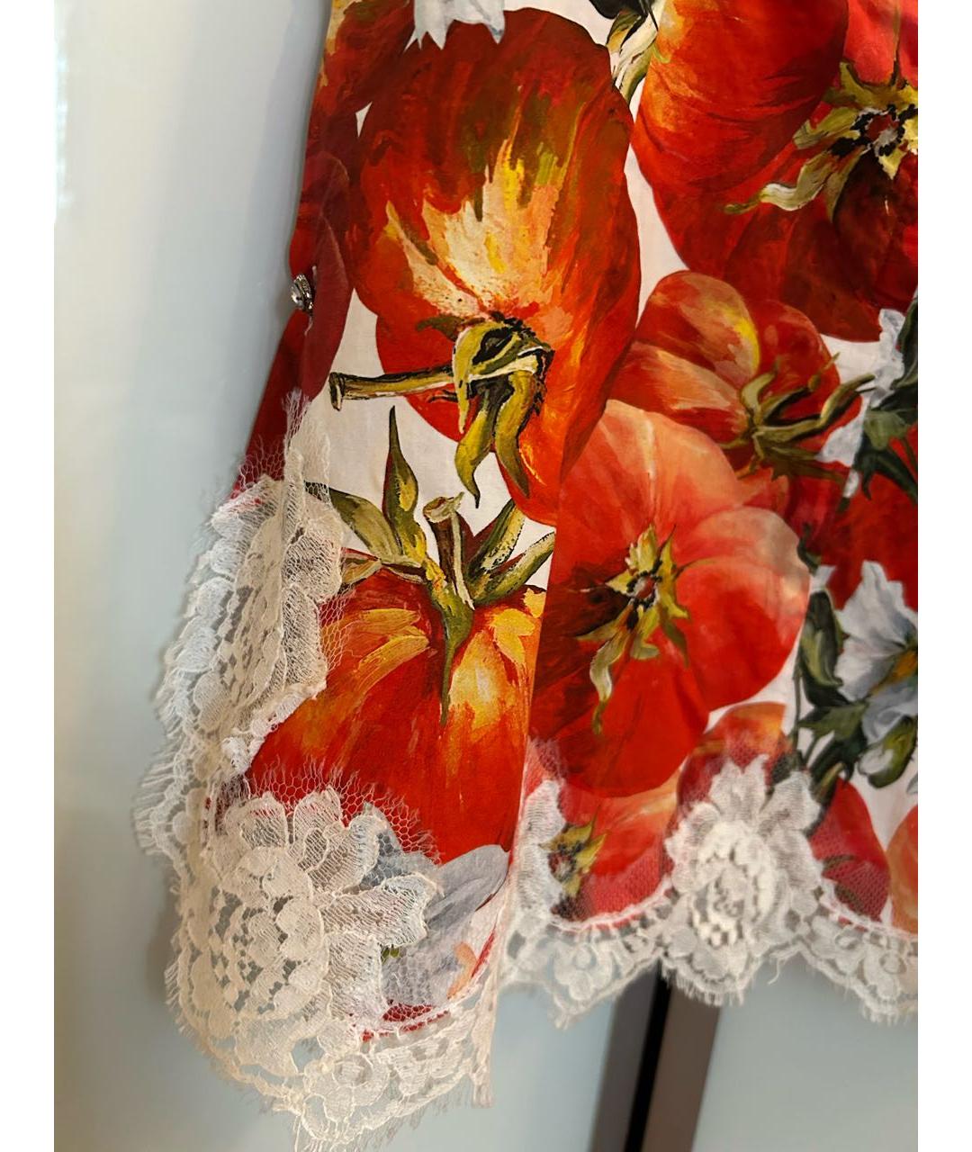 DOLCE&GABBANA Красная хлопковая блузы, фото 4