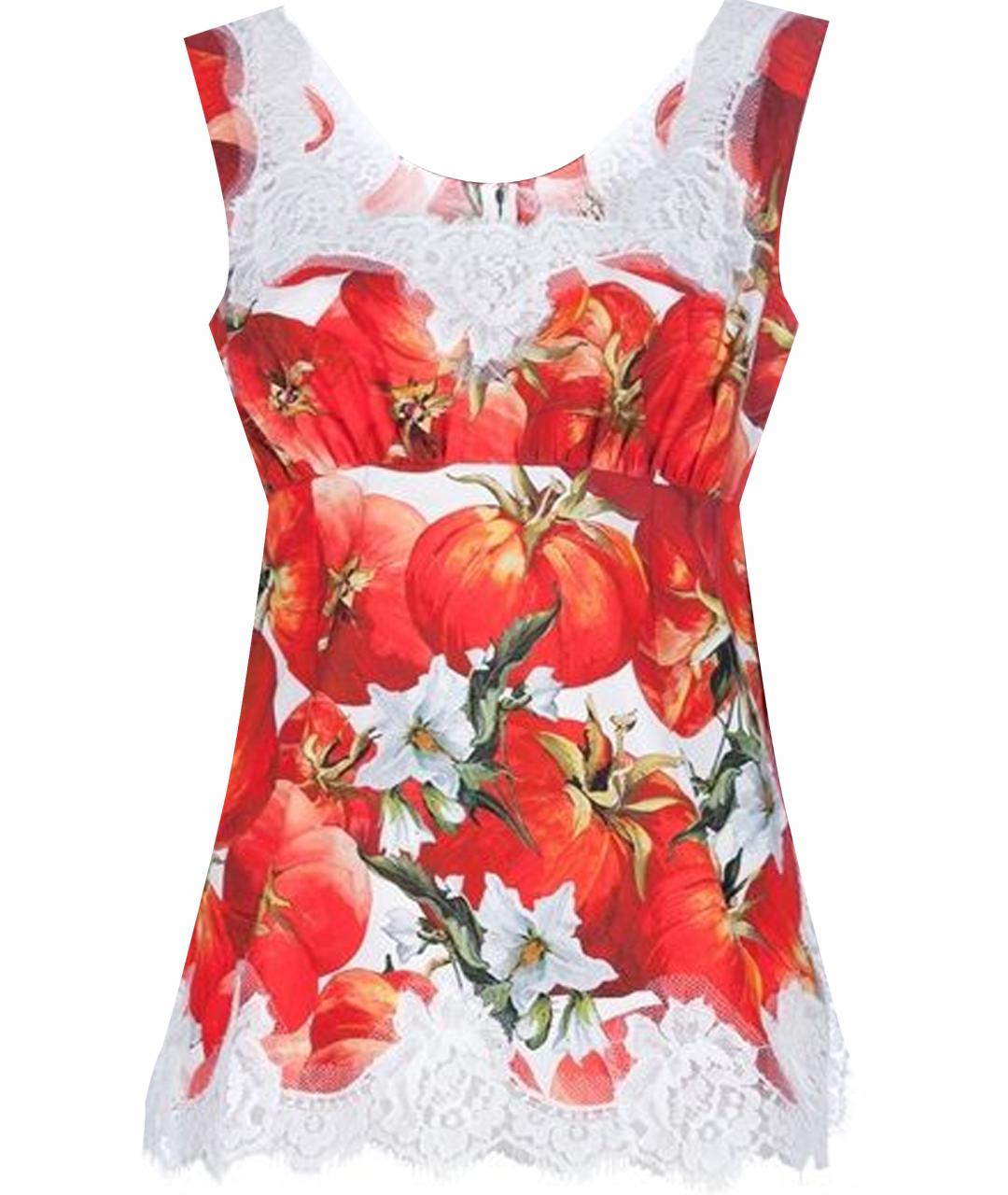 DOLCE&GABBANA Красная хлопковая блузы, фото 1