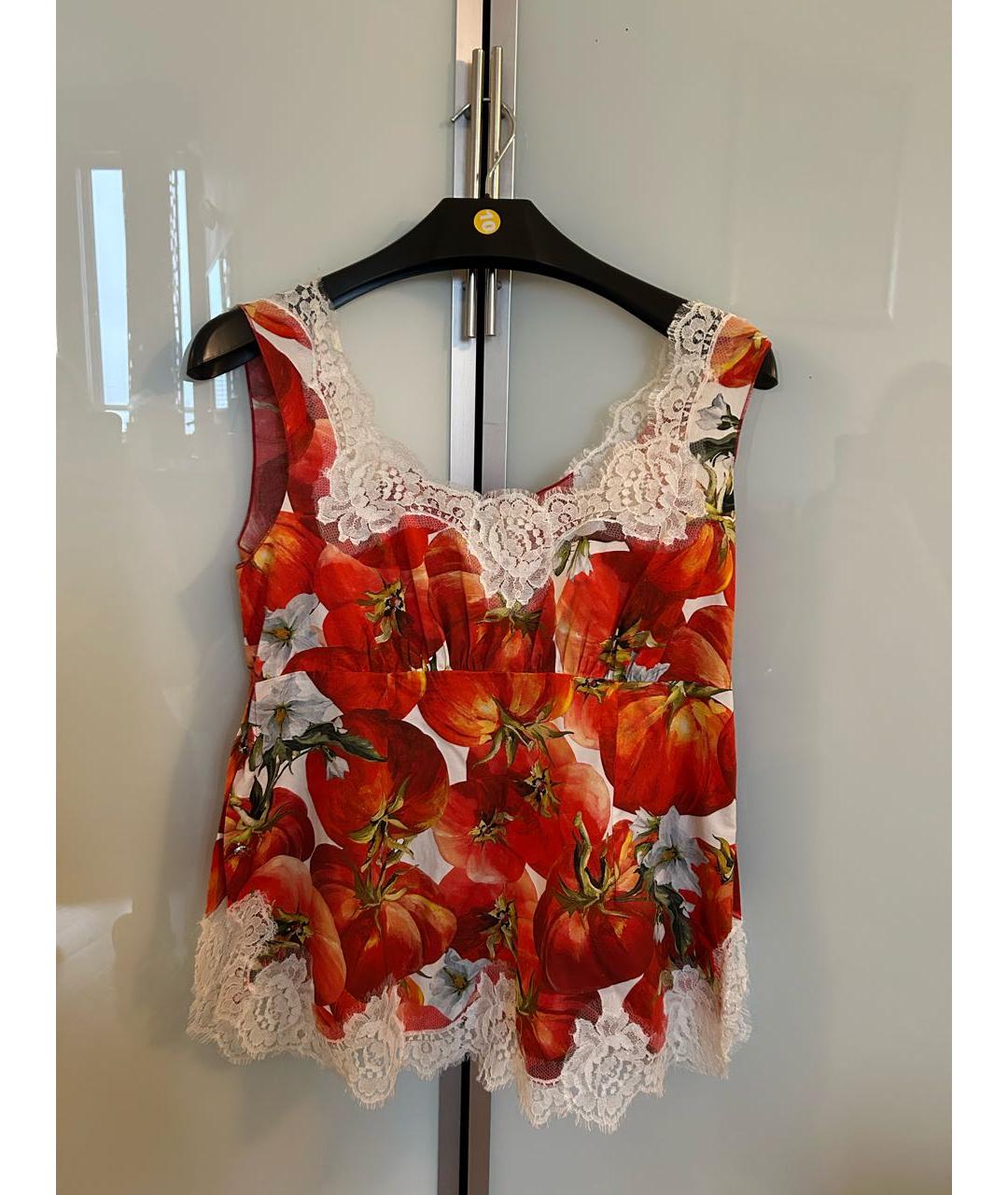 DOLCE&GABBANA Красная хлопковая блузы, фото 7