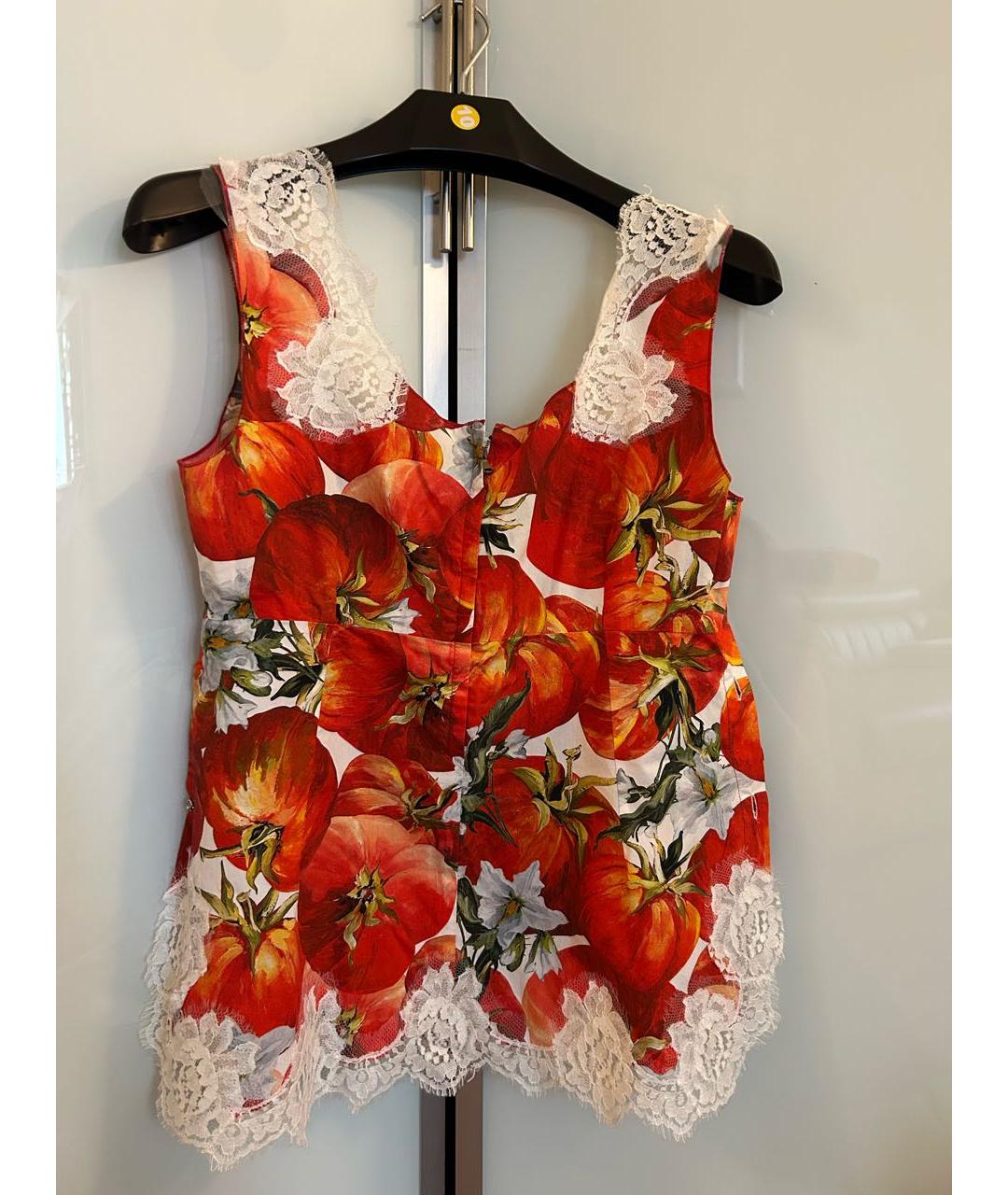 DOLCE&GABBANA Красная хлопковая блузы, фото 2