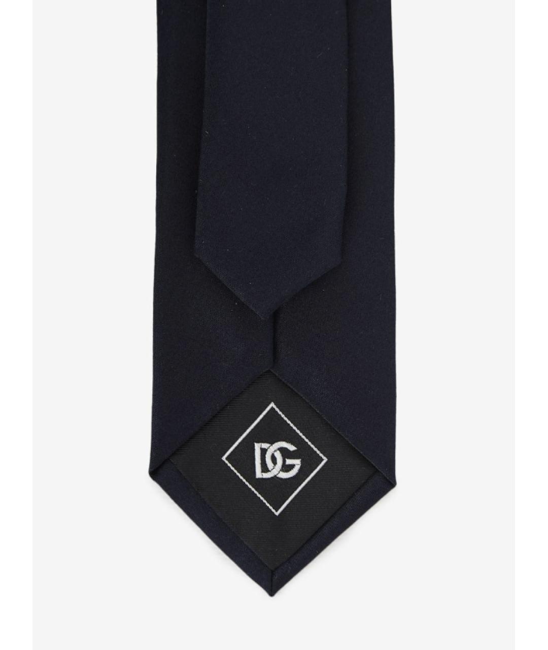 DOLCE&GABBANA Синий шелковый галстук, фото 2