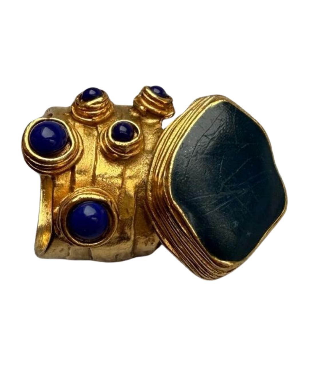 SAINT LAURENT Золотое металлическое кольцо, фото 1