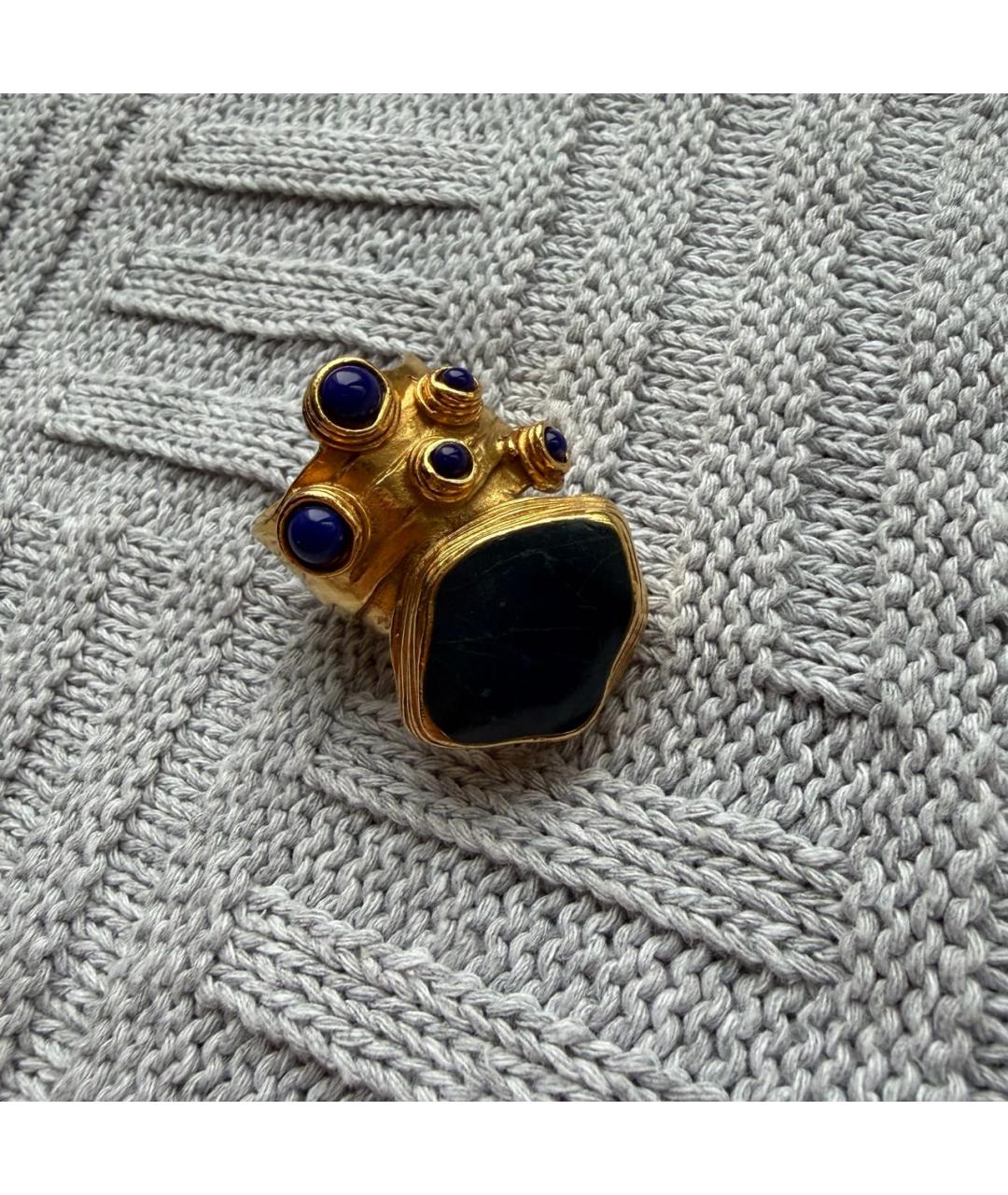 SAINT LAURENT Золотое металлическое кольцо, фото 2