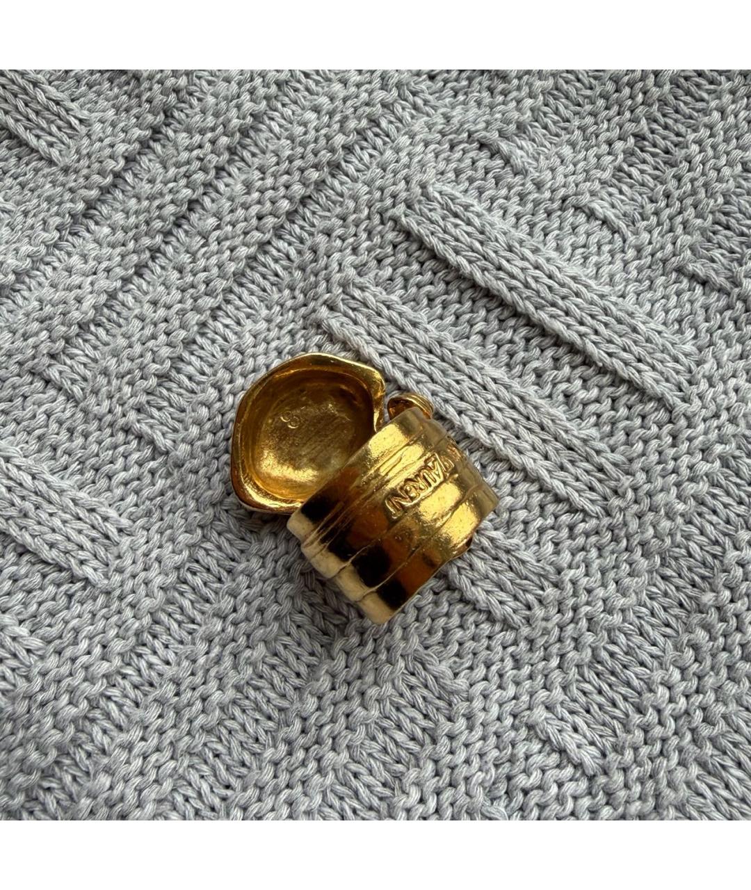 SAINT LAURENT Золотое металлическое кольцо, фото 3