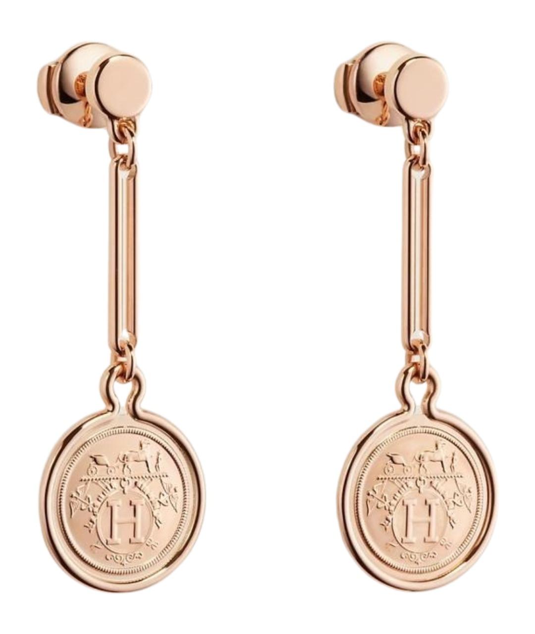 HERMES Золотые серьги из розового золота, фото 1