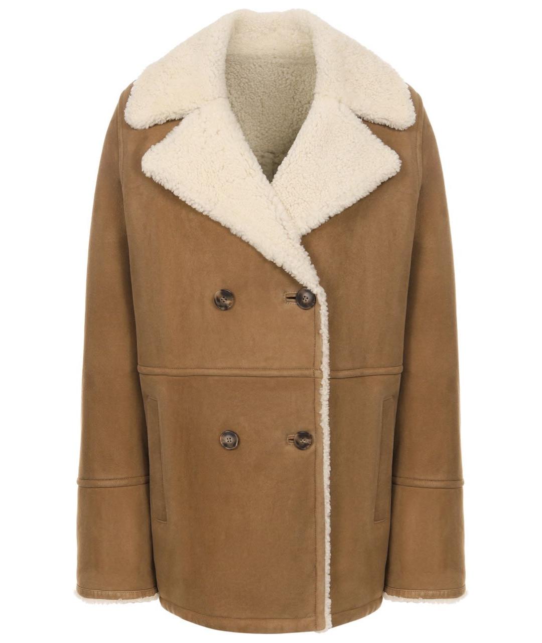 YVES SALOMON Коричневая кожаная дубленка, фото 1