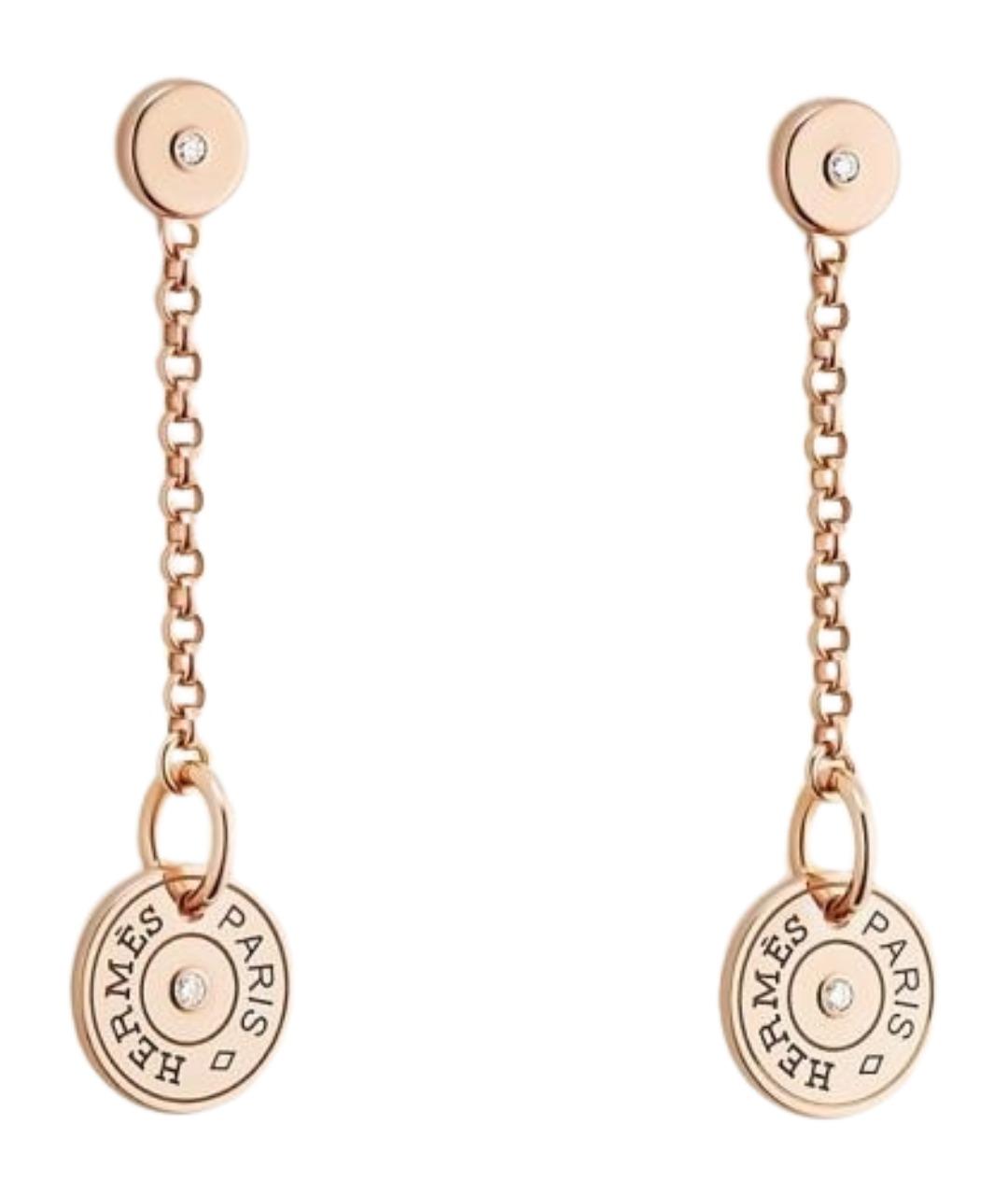 HERMES Золотые серьги из розового золота, фото 1