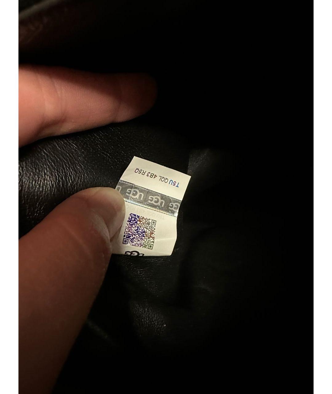 UGG AUSTRALIA Черные кожаные сапоги, фото 6