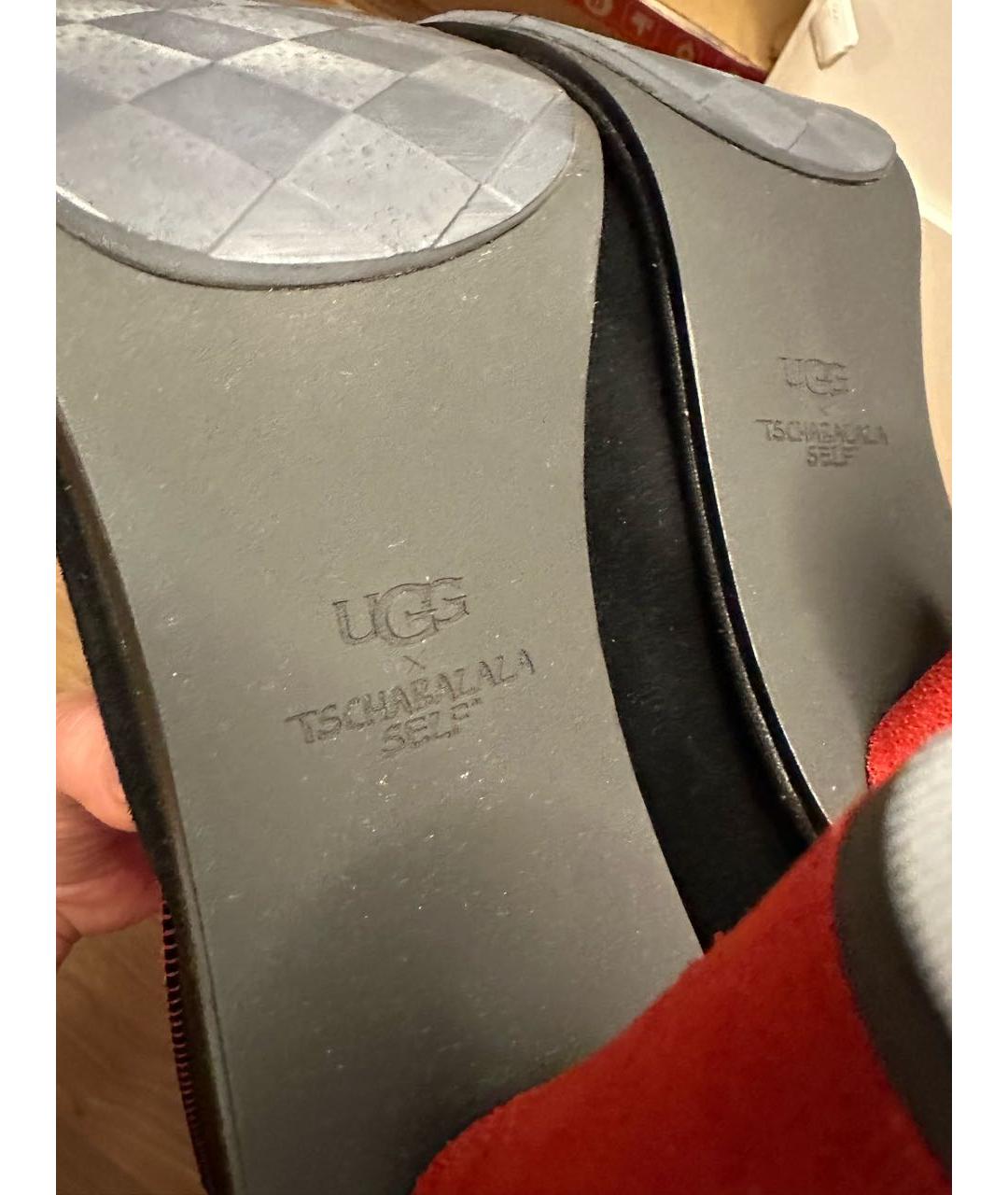 UGG AUSTRALIA Черные кожаные сапоги, фото 8
