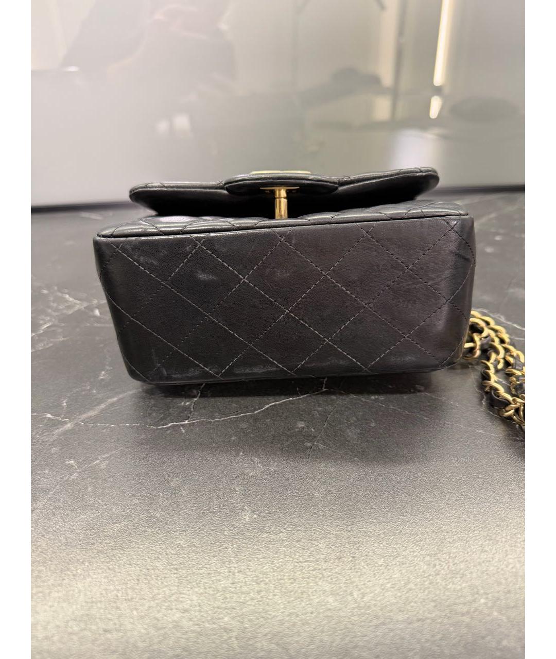CHANEL Черная кожаная сумка через плечо, фото 5