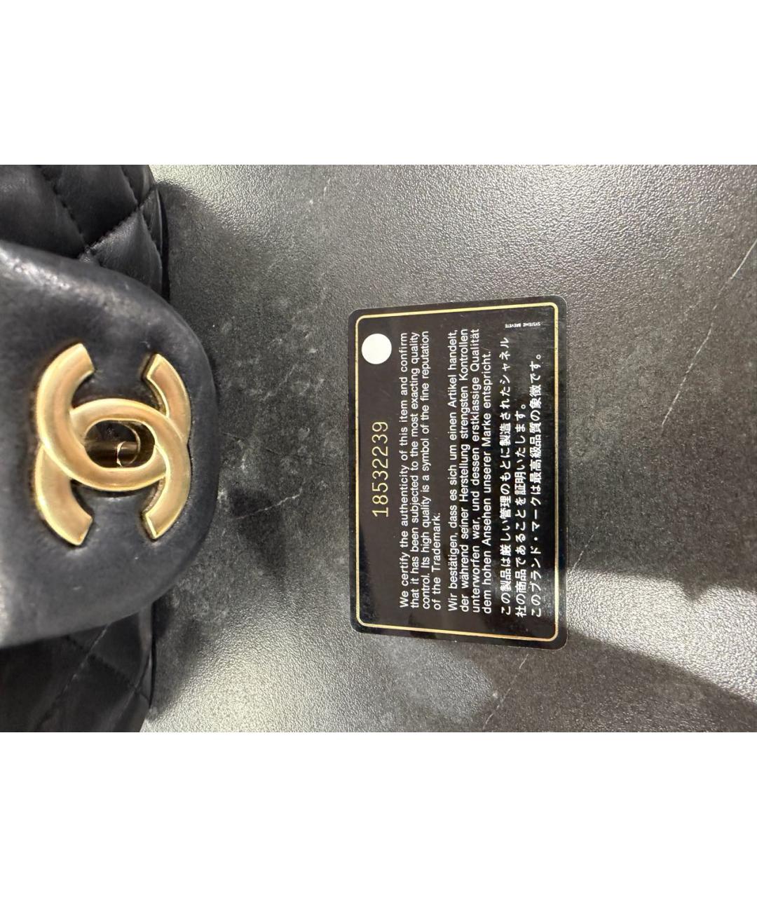 CHANEL Черная кожаная сумка через плечо, фото 6