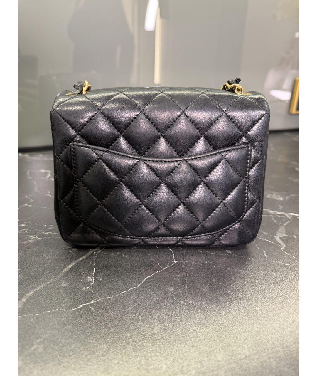 CHANEL Черная кожаная сумка через плечо, фото 3