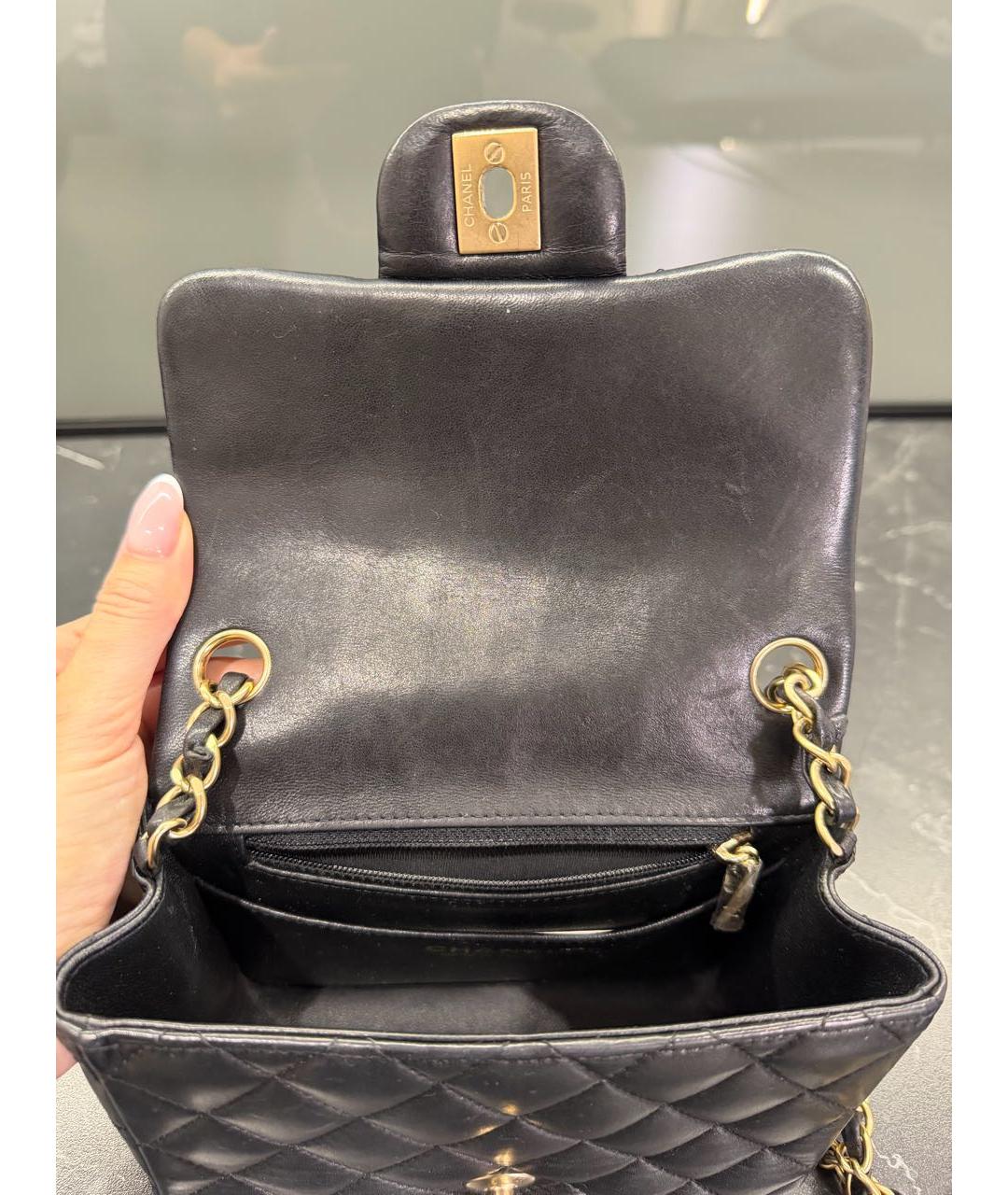 CHANEL Черная кожаная сумка через плечо, фото 2