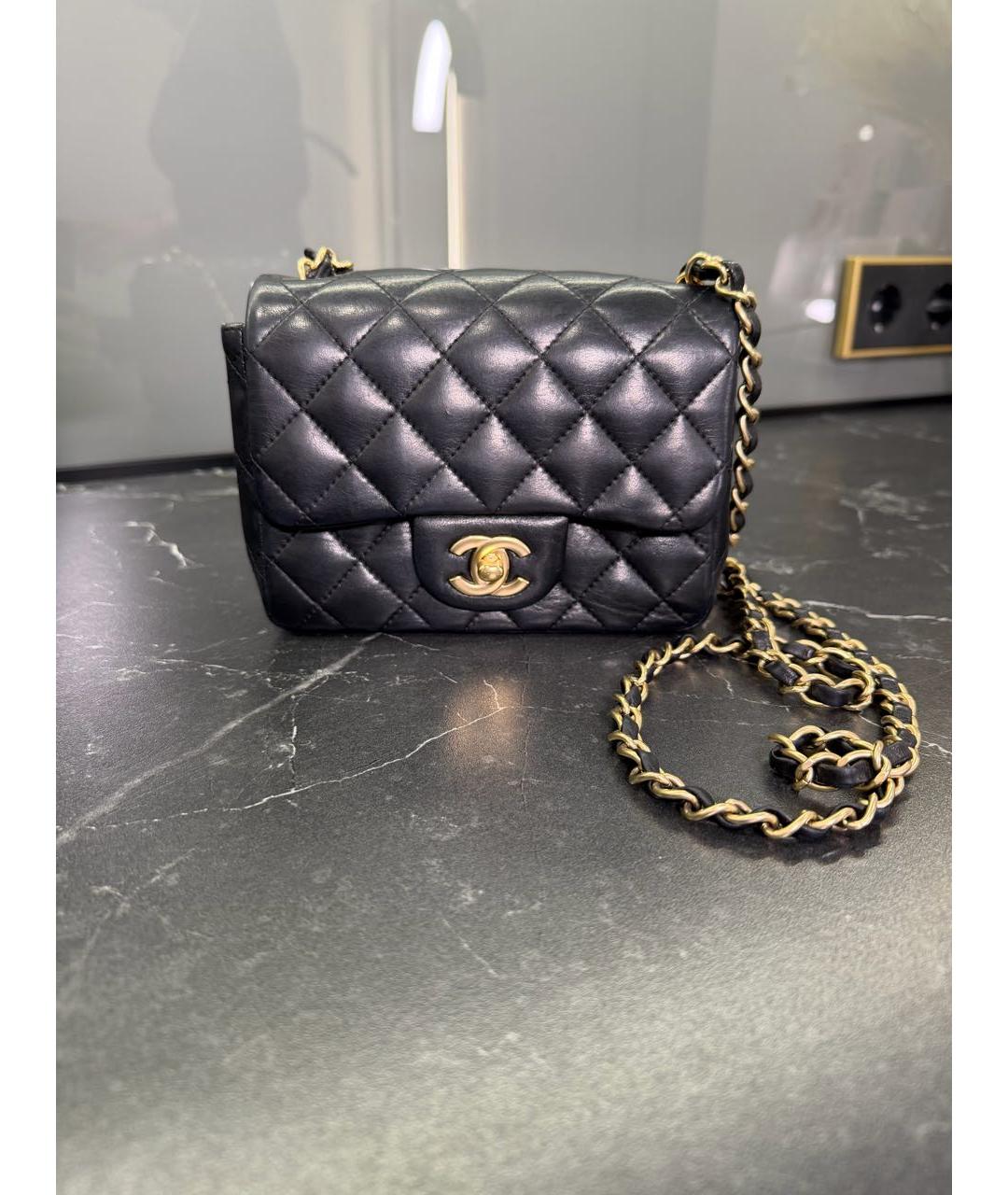CHANEL Черная кожаная сумка через плечо, фото 7