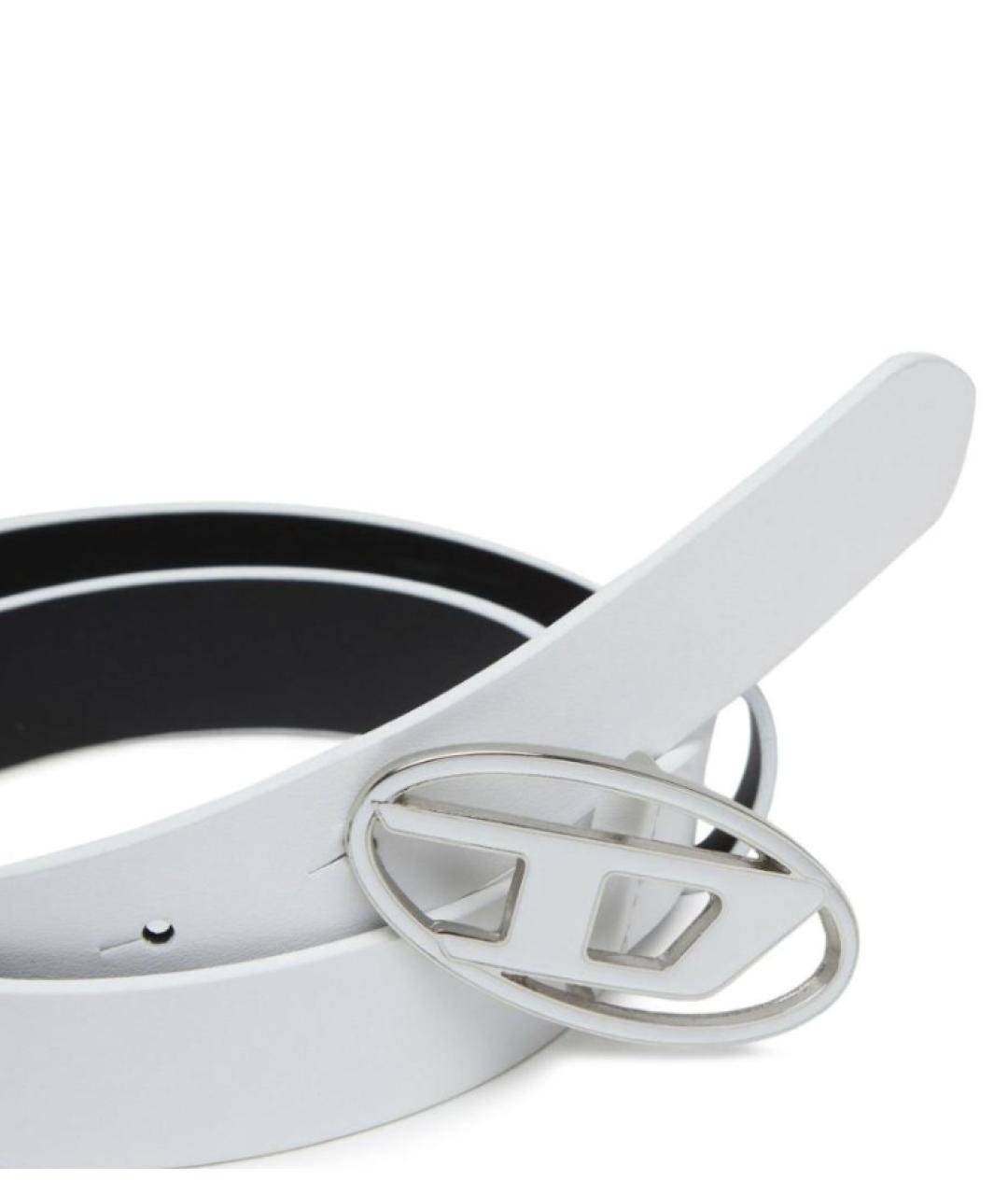 DIESEL Белый кожаный ремень, фото 2