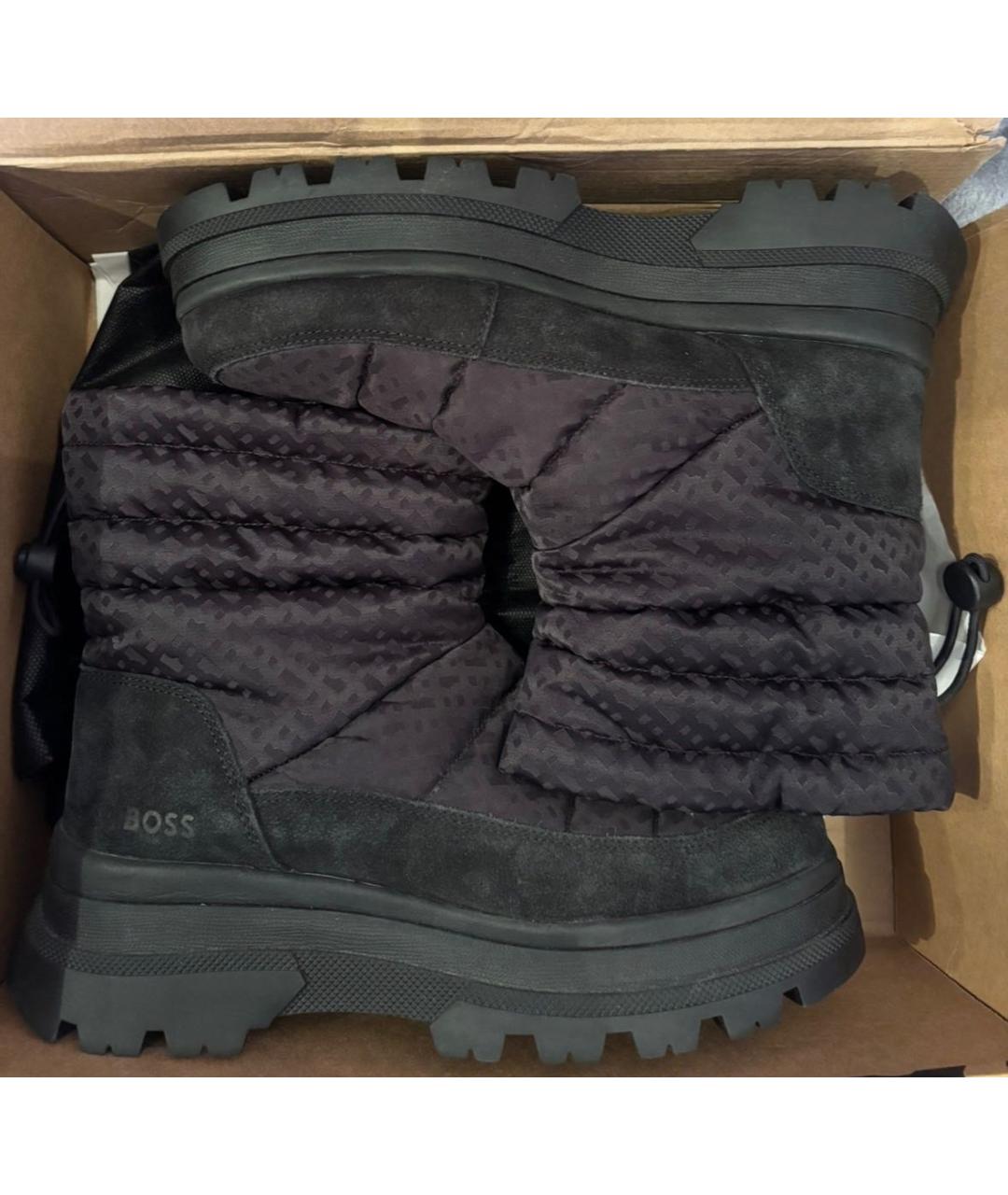 HUGO BOSS Черные высокие ботинки, фото 3