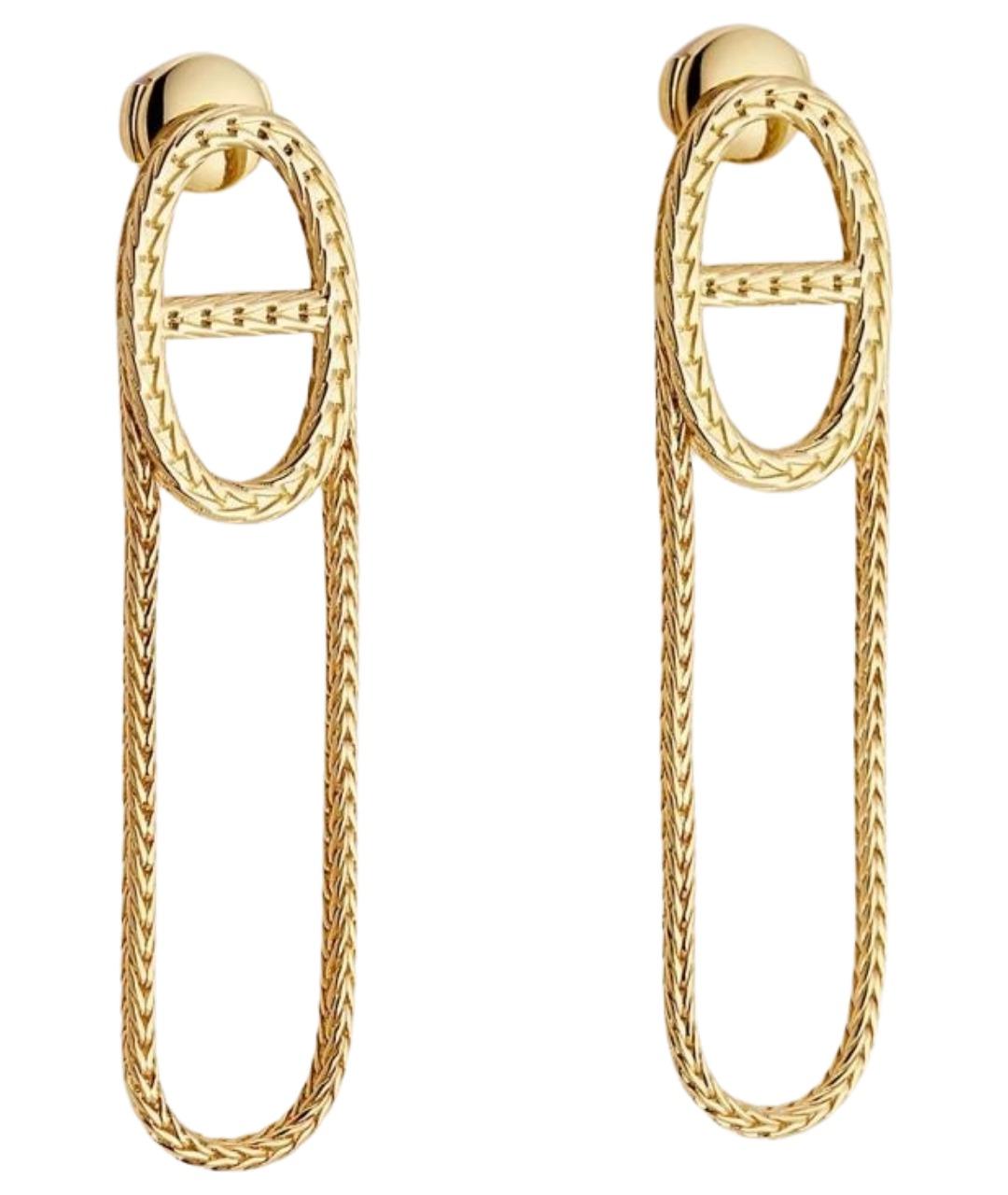 HERMES Золотые серьги из желтого золота, фото 1