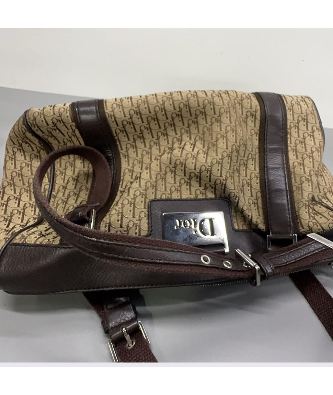 CHRISTIAN DIOR Бежевая сумка с короткими ручками, фото 7