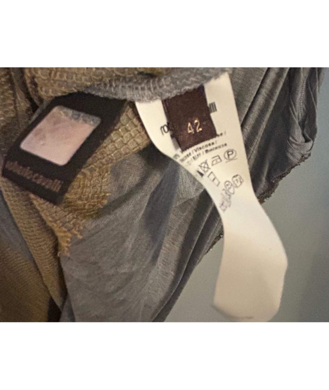 ROBERTO CAVALLI Серая вискозная майка, фото 5