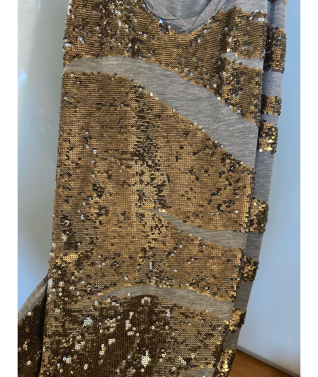 ROBERTO CAVALLI Серая вискозная майка, фото 4