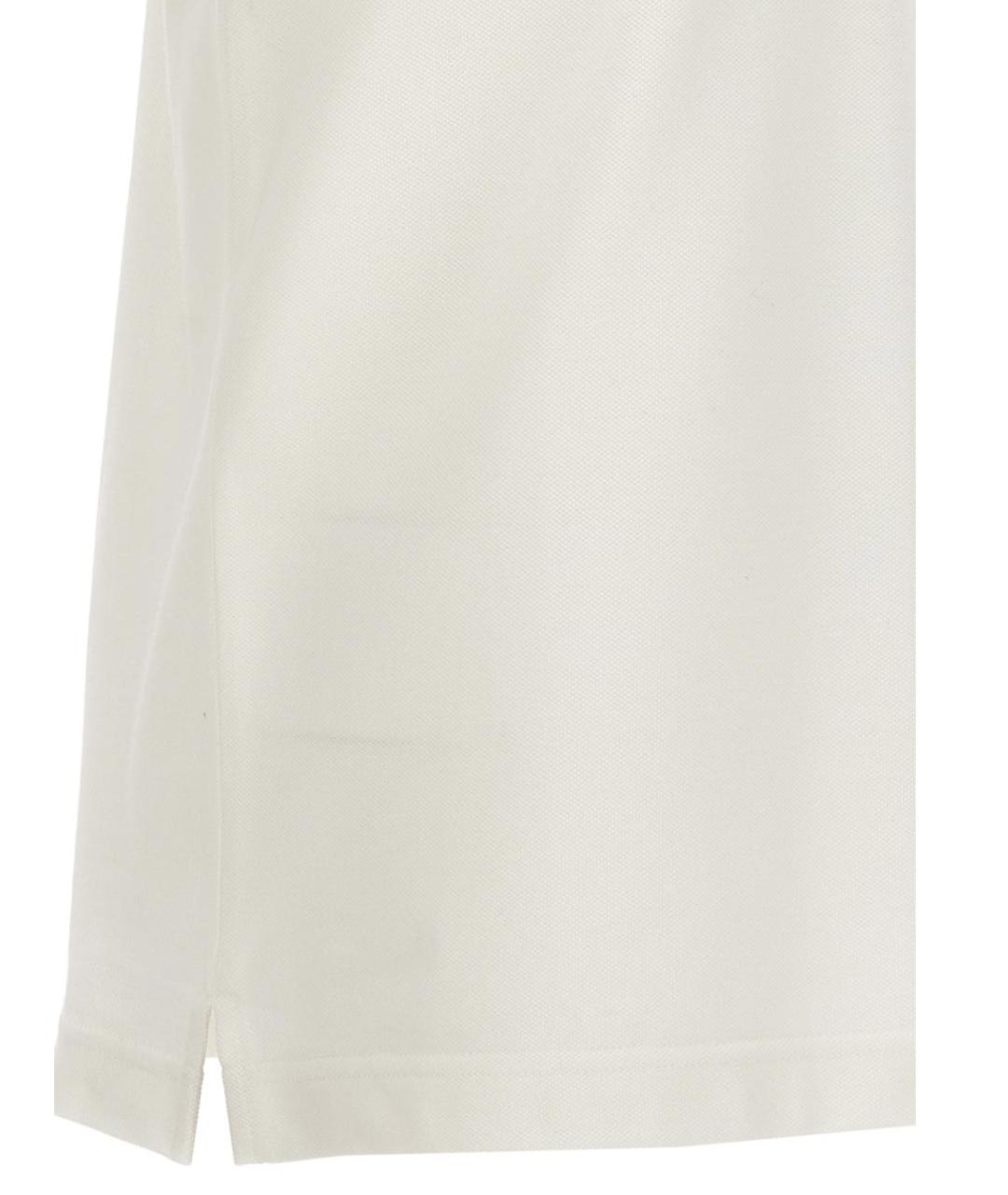 PALM ANGELS Бежевое хлопковое поло с коротким рукавом, фото 4