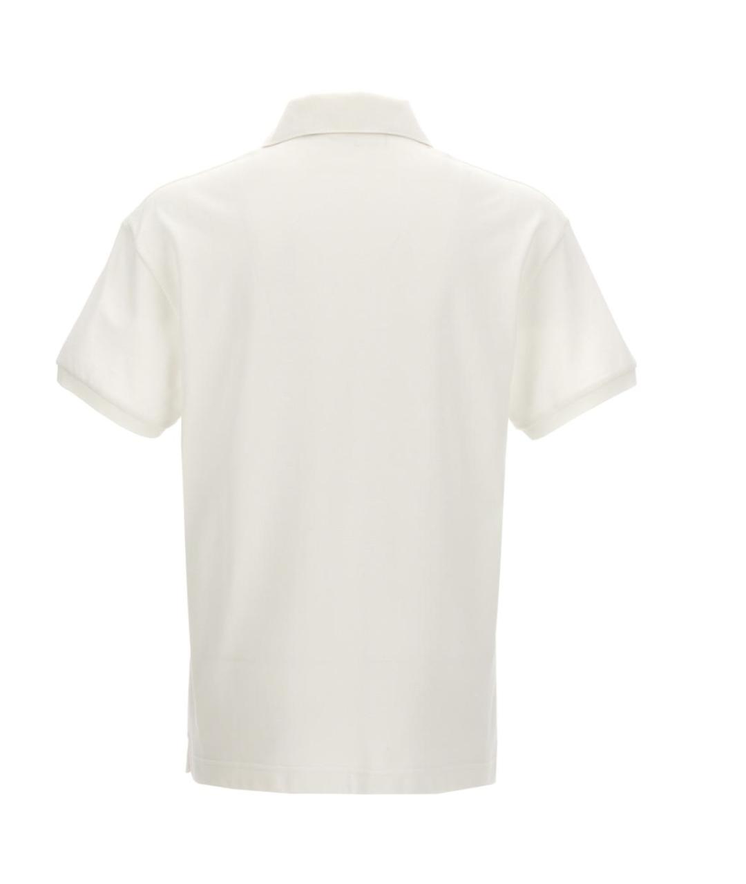 PALM ANGELS Бежевое хлопковое поло с коротким рукавом, фото 2