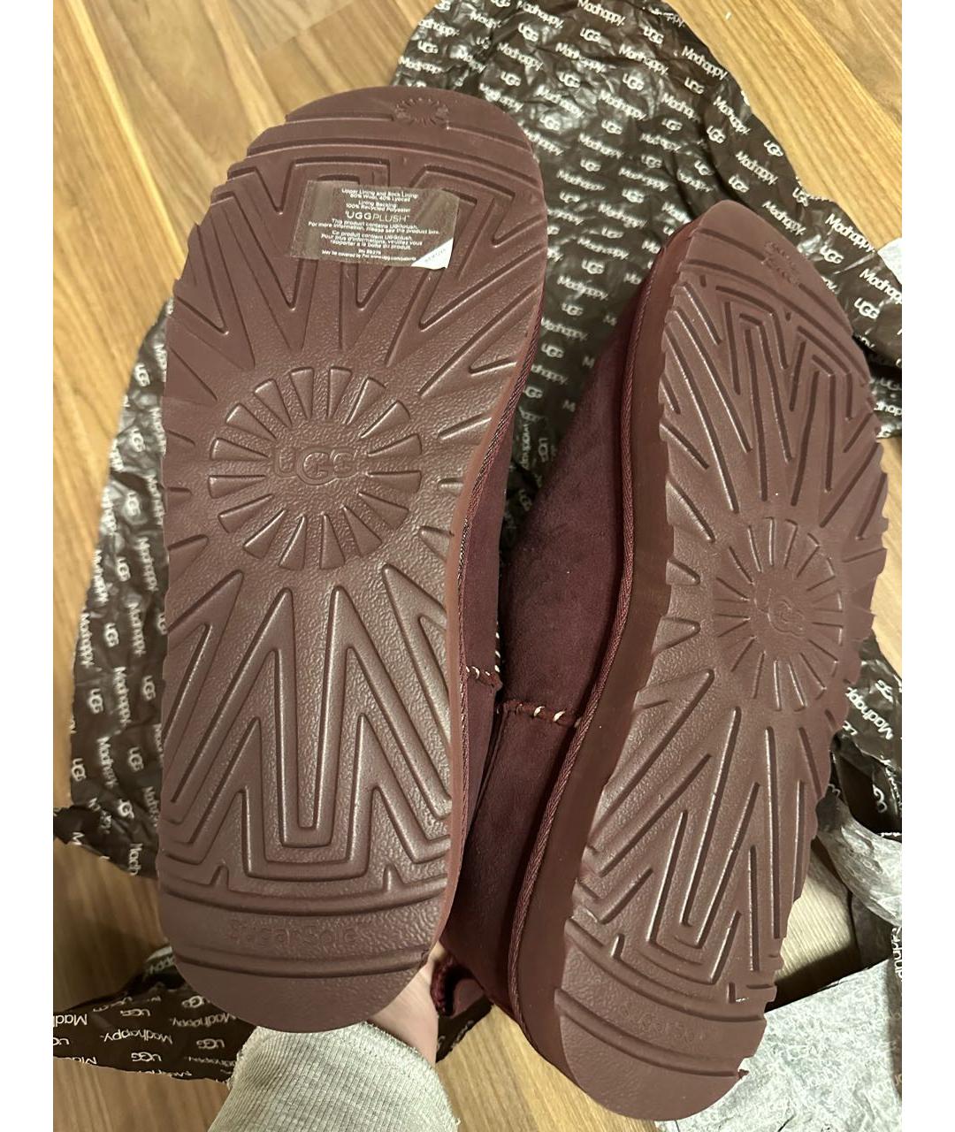 UGG AUSTRALIA Бордовые замшевые низкие ботинки, фото 7