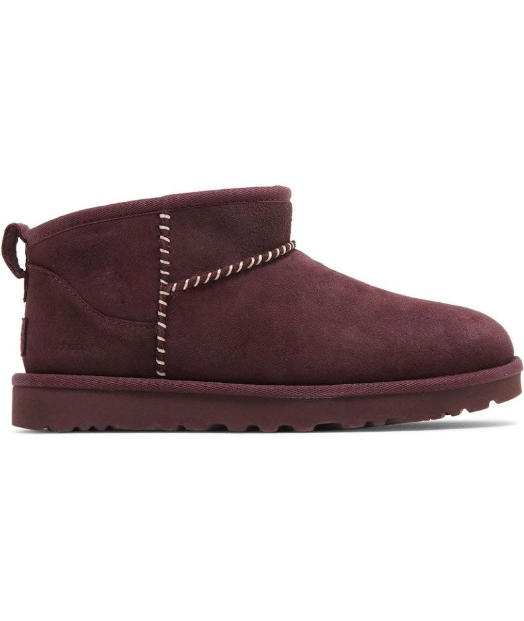 UGG AUSTRALIA Бордовые замшевые низкие ботинки, фото 1