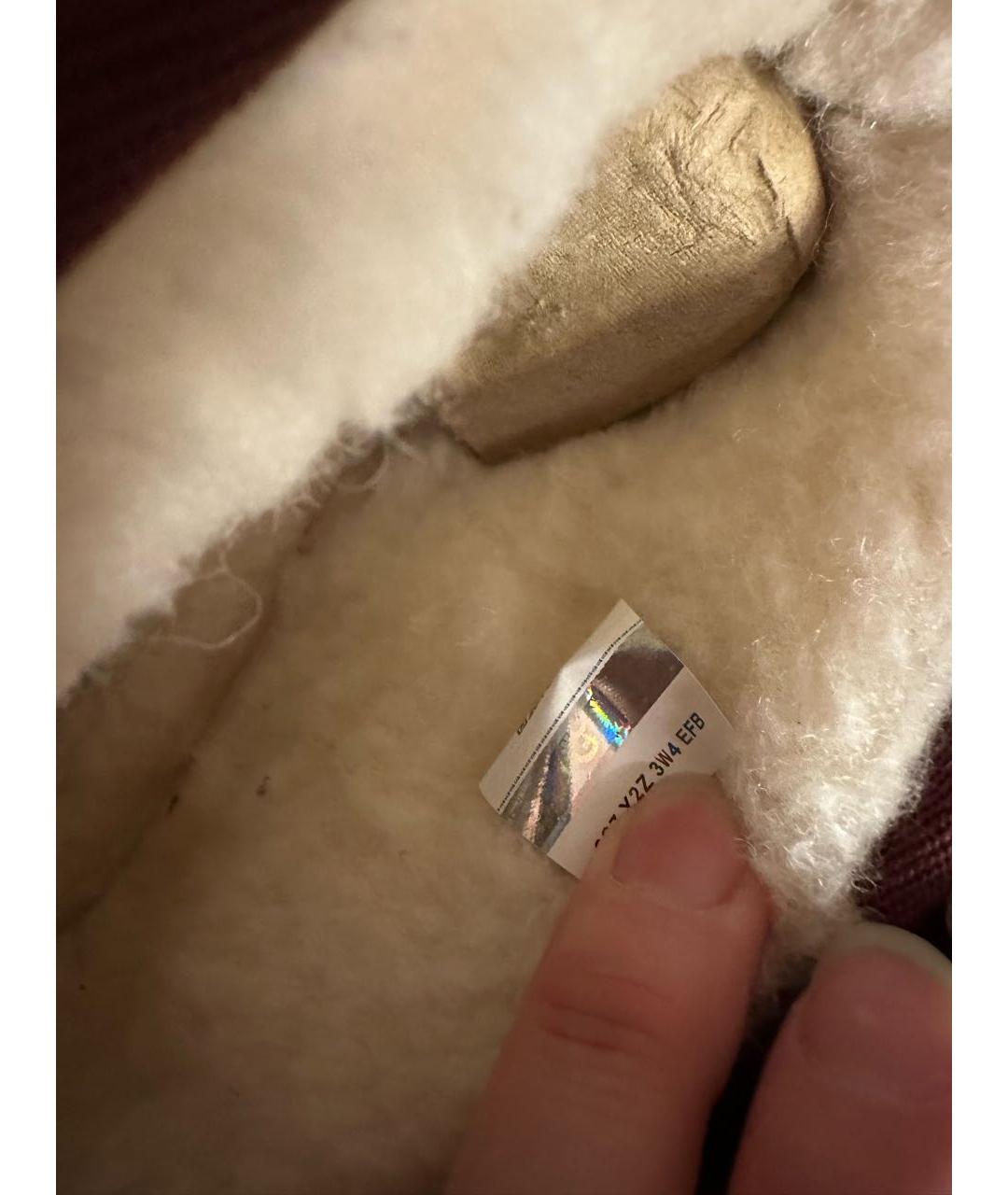 UGG AUSTRALIA Бордовые замшевые низкие ботинки, фото 5